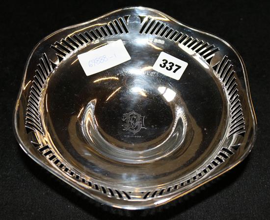 Silver fruit bowl